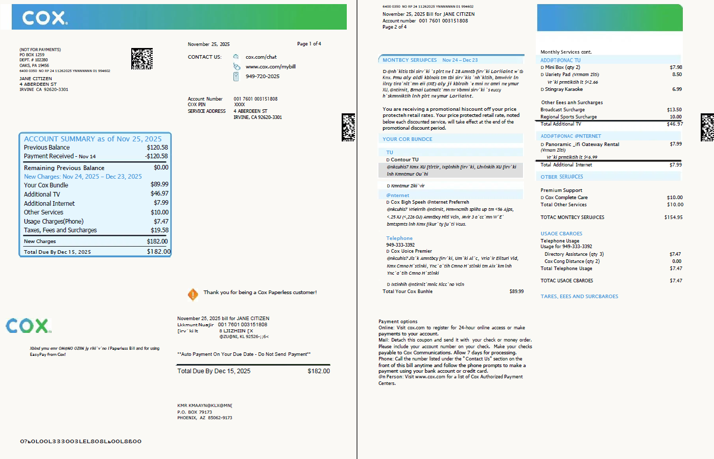  Minol USA business utility bill 